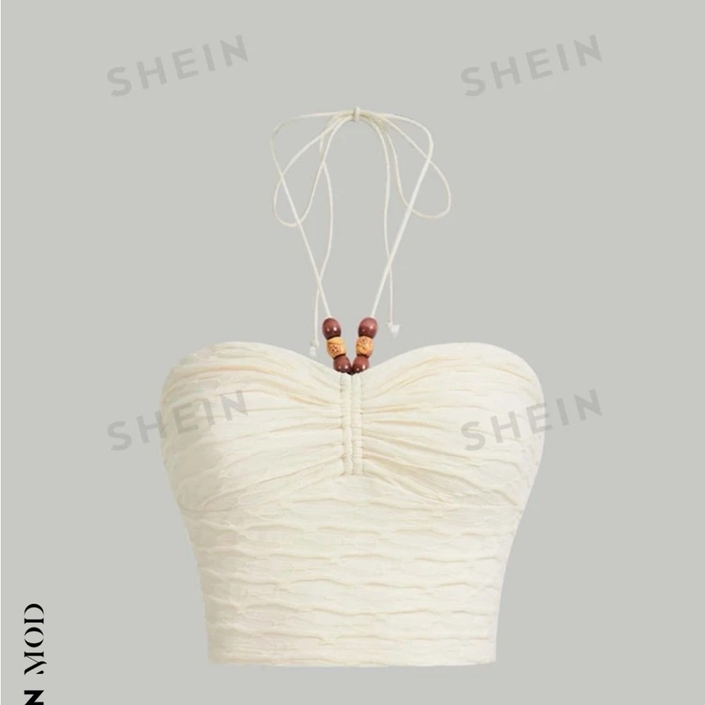 white top with beaded straps!